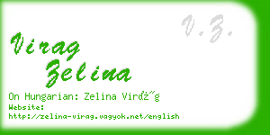 virag zelina business card